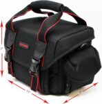 Commander Large Universal DSLR Camera Case Gadget Bag - 11 x 7 x 7 Inches, Black/Red